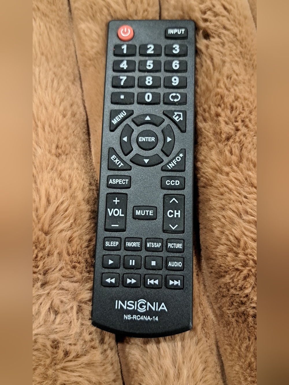 Insignia TV Remote NS-RC4NA-14 in Black Replacement